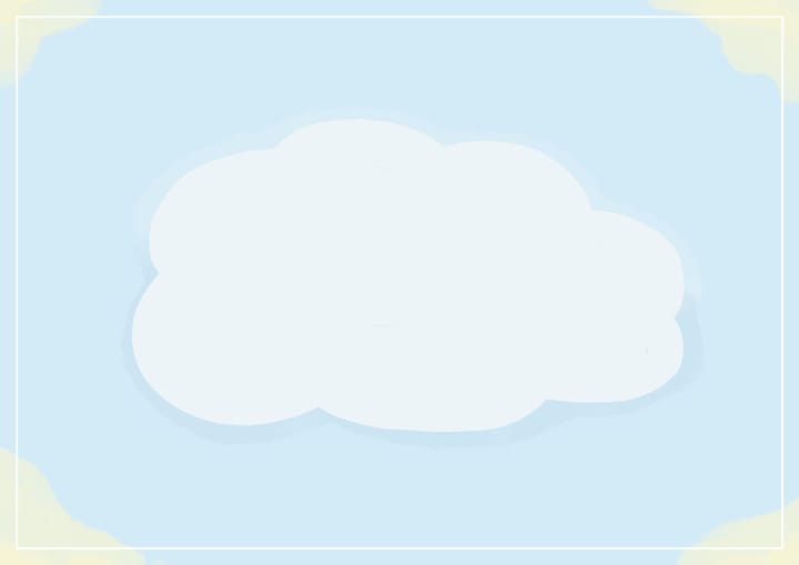 An illustration of a fluffy, white cloud against a blue sky, surrounded by glowing light.